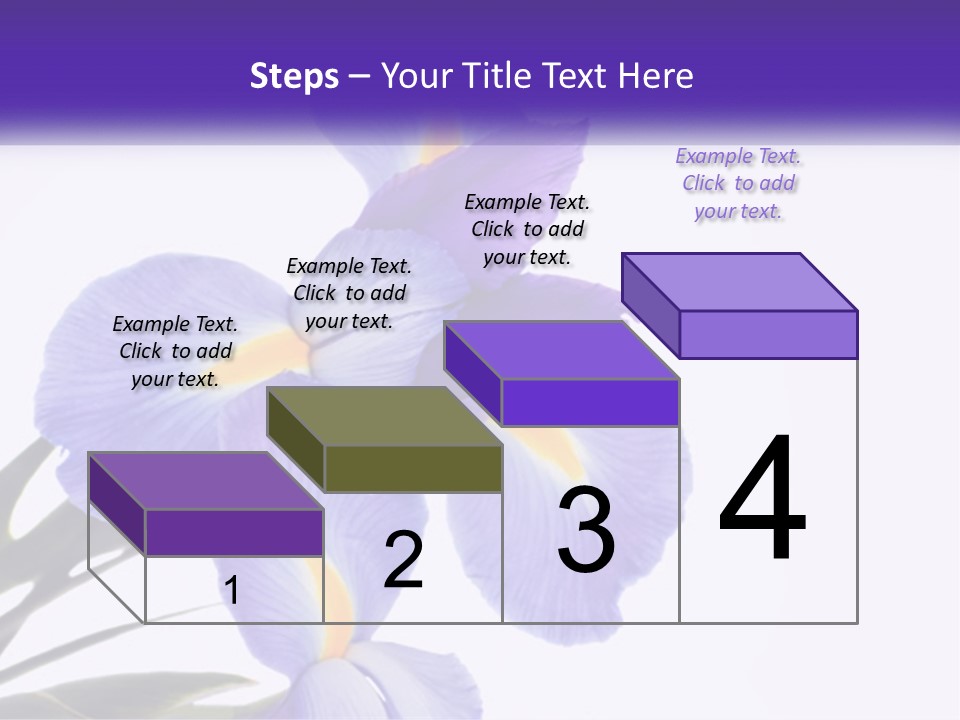 A Purple And Yellow Flower On A White Background PowerPoint Template