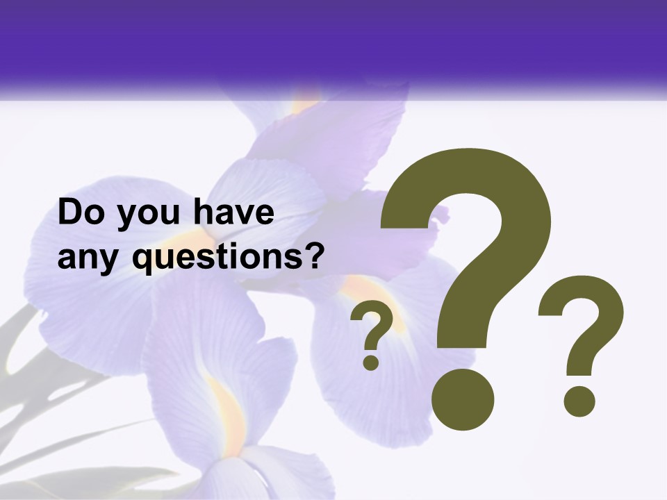 A Purple And Yellow Flower On A White Background PowerPoint Template