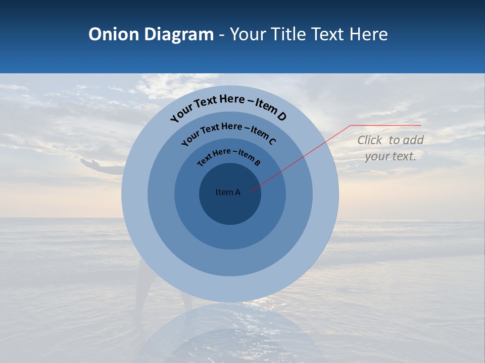 A Man Standing On The Beach With His Arms Outstretched PowerPoint Template
