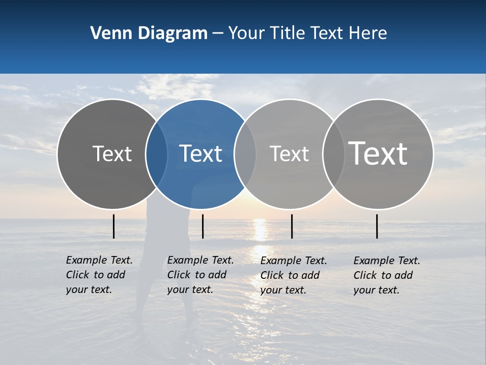A Man Standing On The Beach With His Arms Outstretched PowerPoint Template