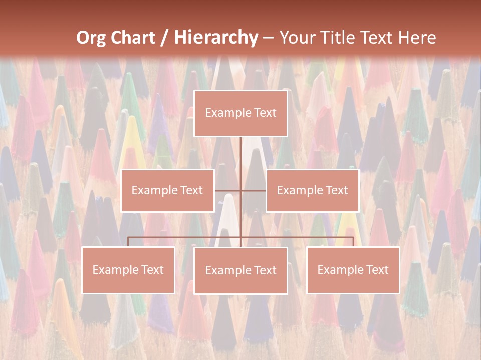 A Group Of Colored Pencils With A Brown Background PowerPoint Template