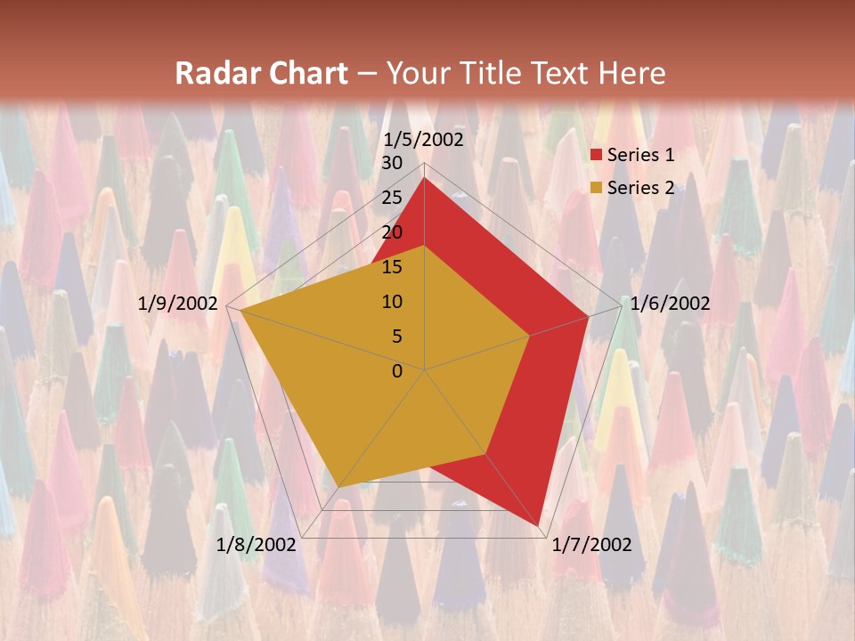 A Group Of Colored Pencils With A Brown Background PowerPoint Template