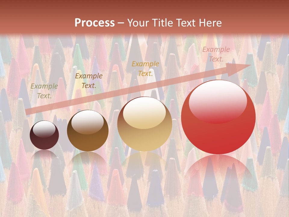 A Group Of Colored Pencils With A Brown Background PowerPoint Template