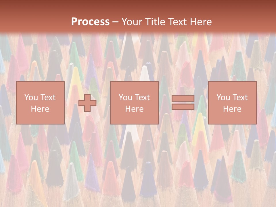 A Group Of Colored Pencils With A Brown Background PowerPoint Template