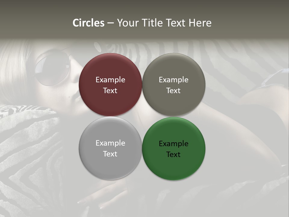 A Woman Laying On Top Of A Zebra Print Couch PowerPoint Template