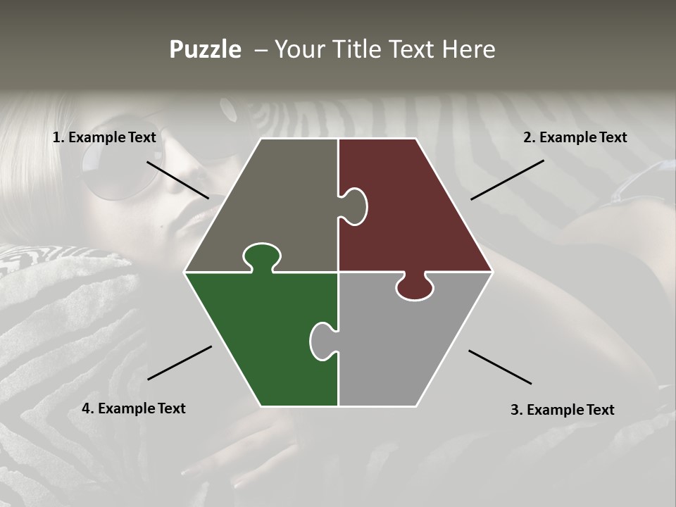 A Woman Laying On Top Of A Zebra Print Couch PowerPoint Template