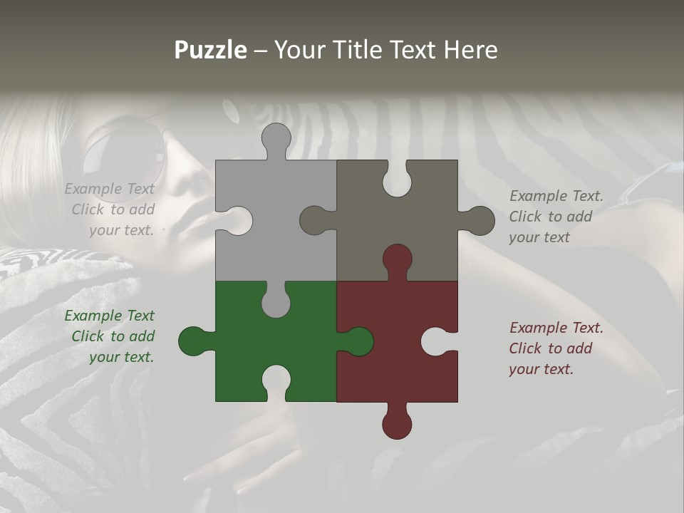 A Woman Laying On Top Of A Zebra Print Couch PowerPoint Template