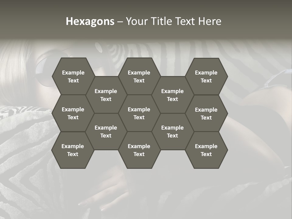 A Woman Laying On Top Of A Zebra Print Couch PowerPoint Template