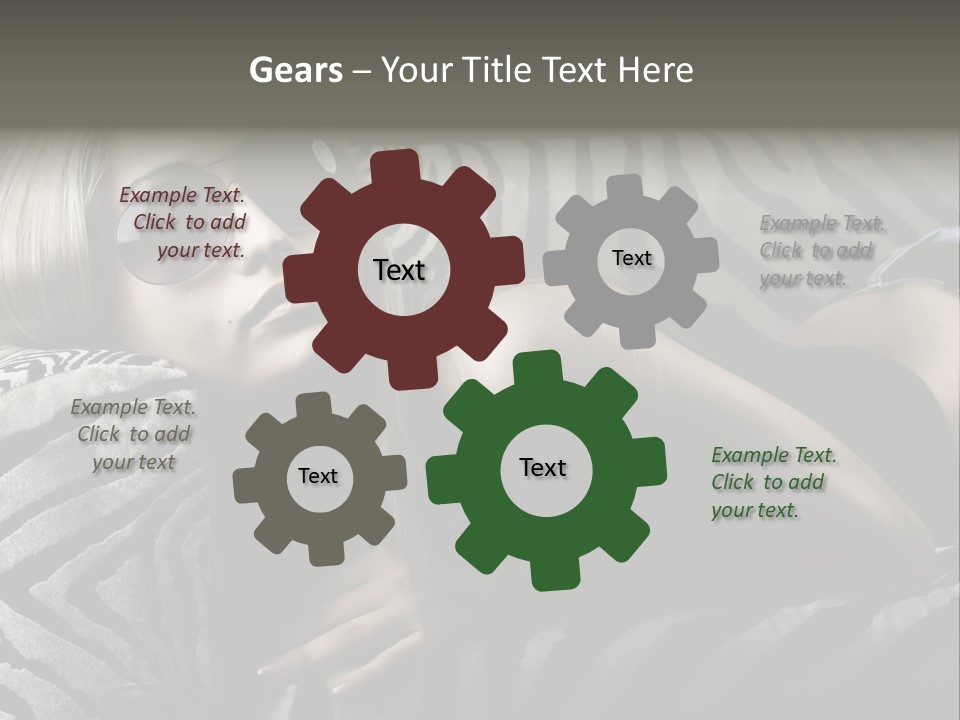 A Woman Laying On Top Of A Zebra Print Couch PowerPoint Template