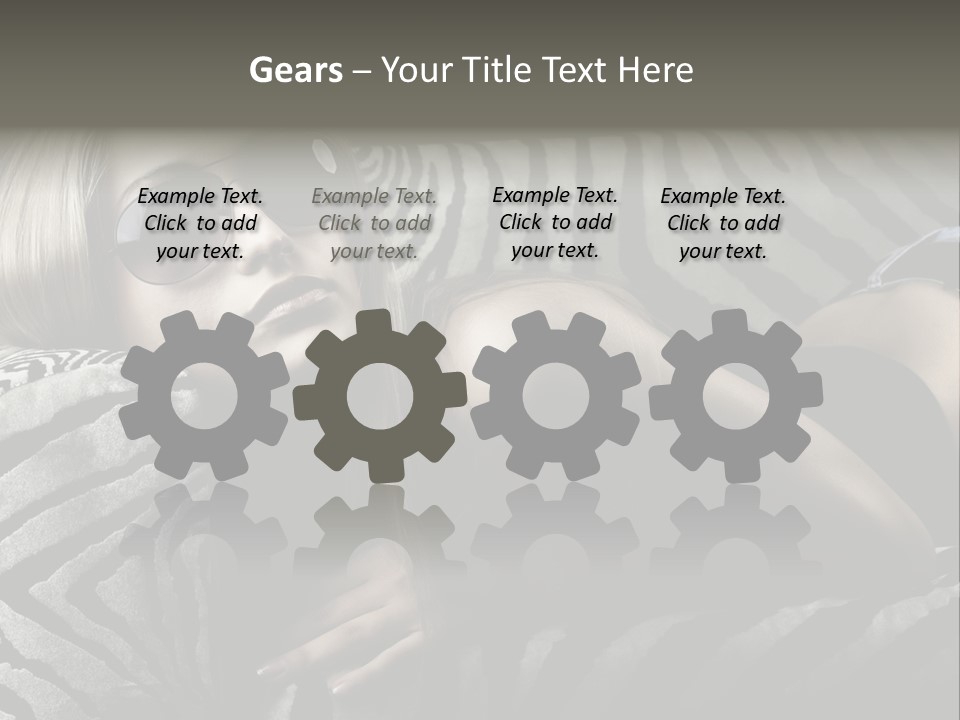 A Woman Laying On Top Of A Zebra Print Couch PowerPoint Template