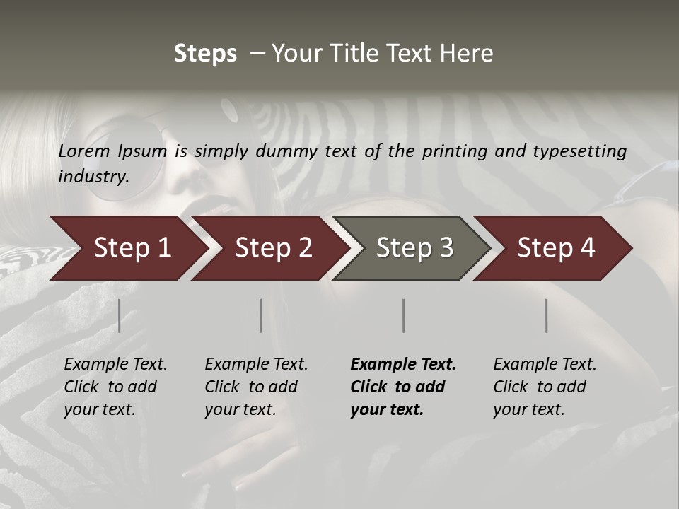 A Woman Laying On Top Of A Zebra Print Couch PowerPoint Template