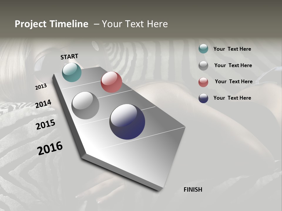 A Woman Laying On Top Of A Zebra Print Couch PowerPoint Template