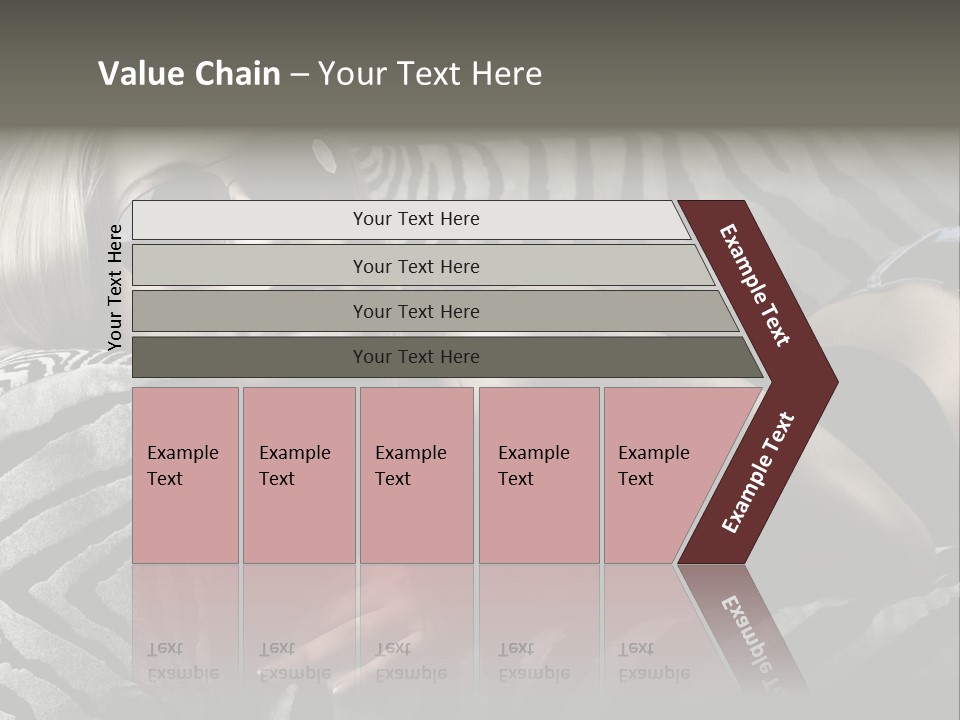 A Woman Laying On Top Of A Zebra Print Couch PowerPoint Template