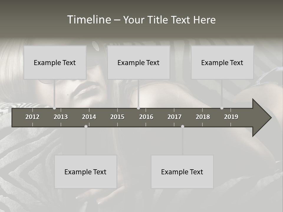 A Woman Laying On Top Of A Zebra Print Couch PowerPoint Template