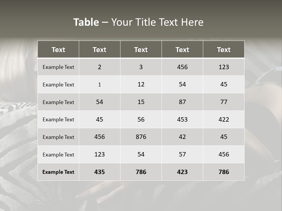 A Woman Laying On Top Of A Zebra Print Couch PowerPoint Template