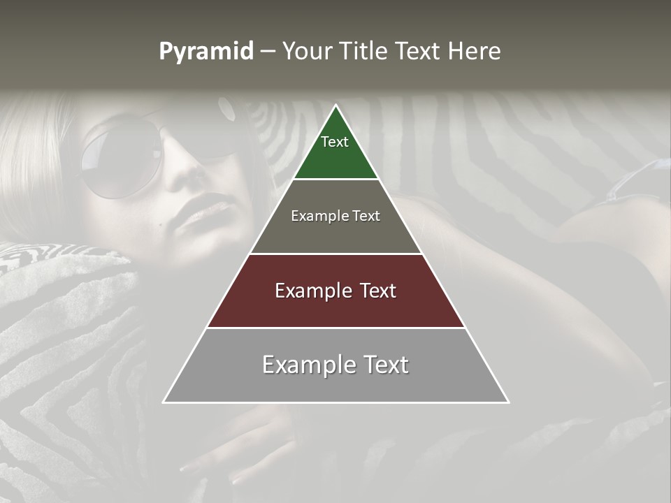 A Woman Laying On Top Of A Zebra Print Couch PowerPoint Template