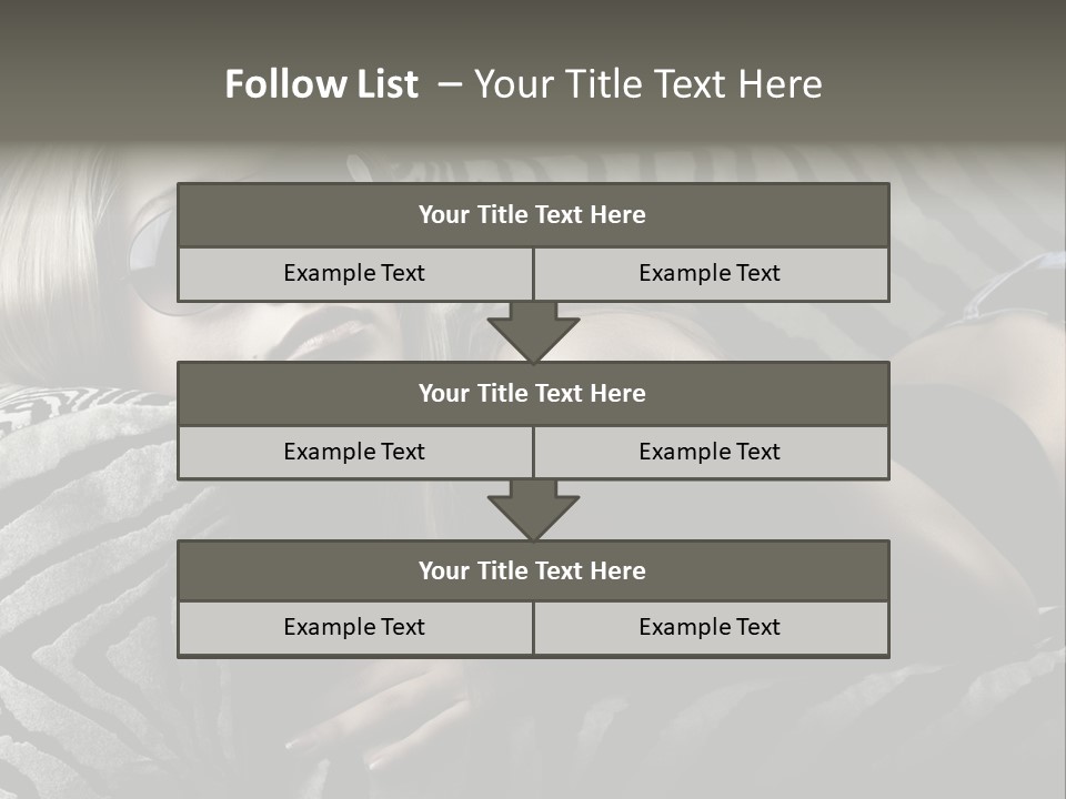 A Woman Laying On Top Of A Zebra Print Couch PowerPoint Template