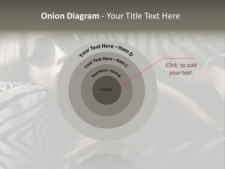 A Woman Laying On Top Of A Zebra Print Couch PowerPoint Template