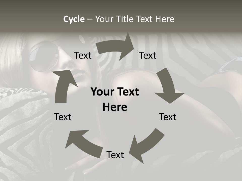 A Woman Laying On Top Of A Zebra Print Couch PowerPoint Template