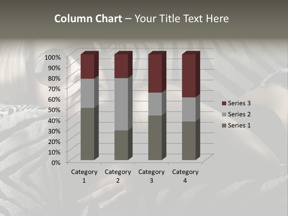 A Woman Laying On Top Of A Zebra Print Couch PowerPoint Template
