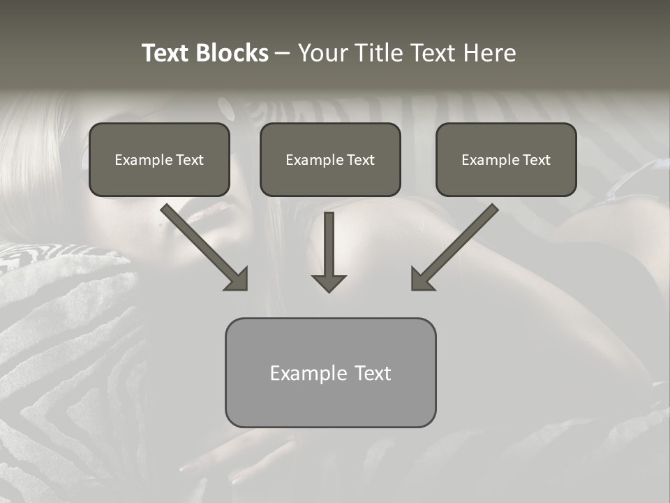 A Woman Laying On Top Of A Zebra Print Couch PowerPoint Template