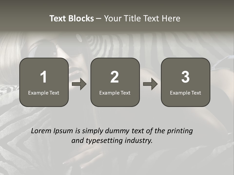 A Woman Laying On Top Of A Zebra Print Couch PowerPoint Template