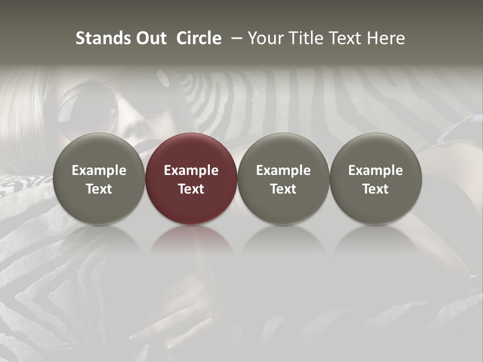 A Woman Laying On Top Of A Zebra Print Couch PowerPoint Template