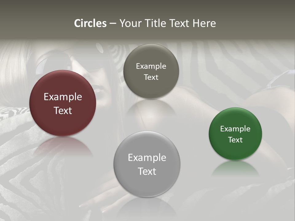 A Woman Laying On Top Of A Zebra Print Couch PowerPoint Template