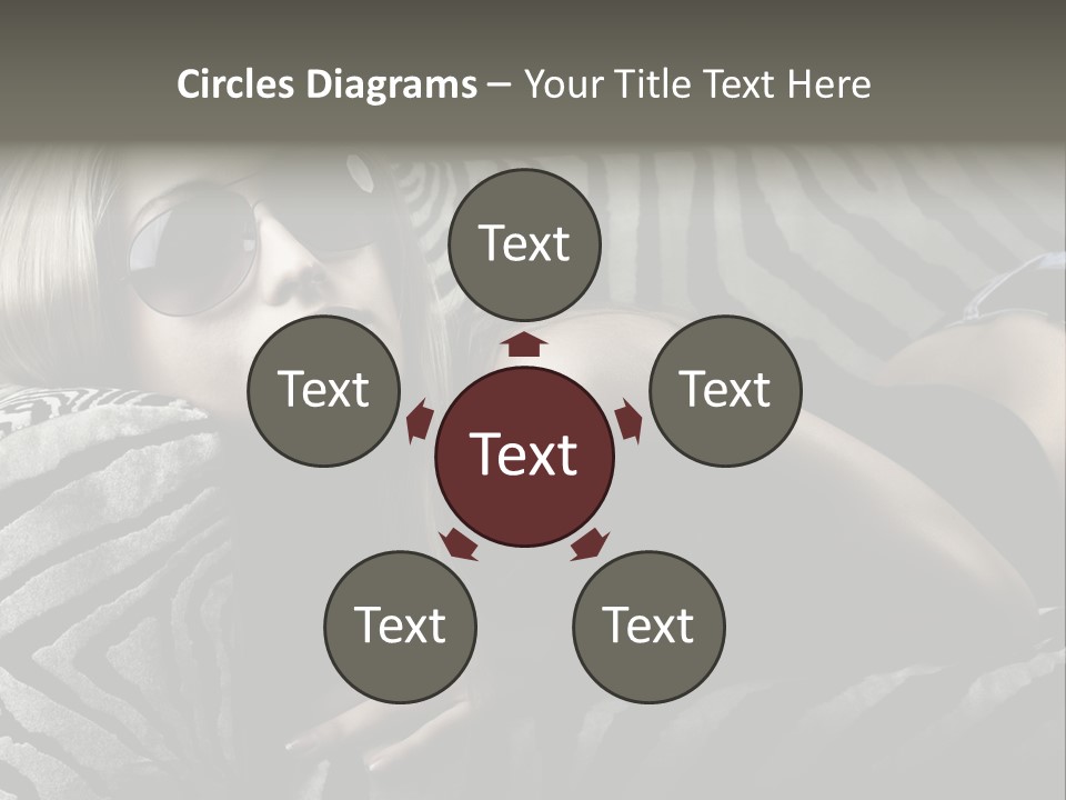 A Woman Laying On Top Of A Zebra Print Couch PowerPoint Template