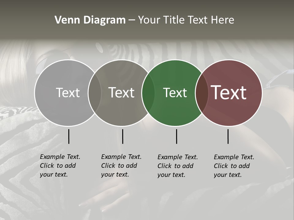 A Woman Laying On Top Of A Zebra Print Couch PowerPoint Template