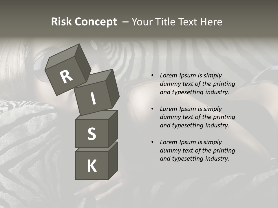 A Woman Laying On Top Of A Zebra Print Couch PowerPoint Template