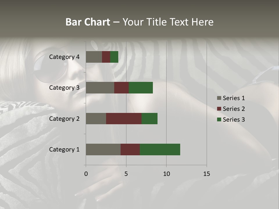 A Woman Laying On Top Of A Zebra Print Couch PowerPoint Template