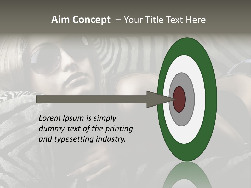 A Woman Laying On Top Of A Zebra Print Couch PowerPoint Template