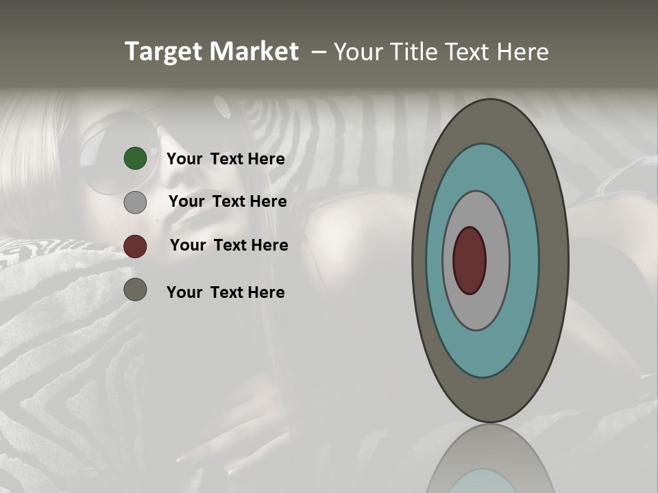 A Woman Laying On Top Of A Zebra Print Couch PowerPoint Template