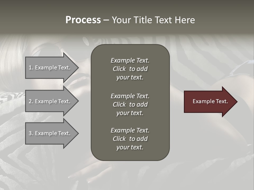 A Woman Laying On Top Of A Zebra Print Couch PowerPoint Template