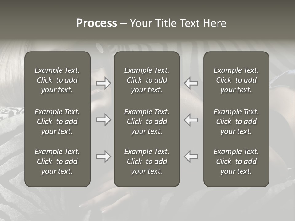 A Woman Laying On Top Of A Zebra Print Couch PowerPoint Template