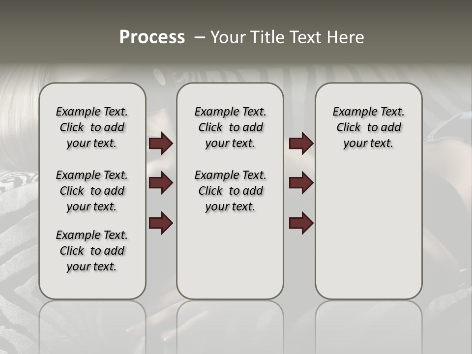 A Woman Laying On Top Of A Zebra Print Couch PowerPoint Template