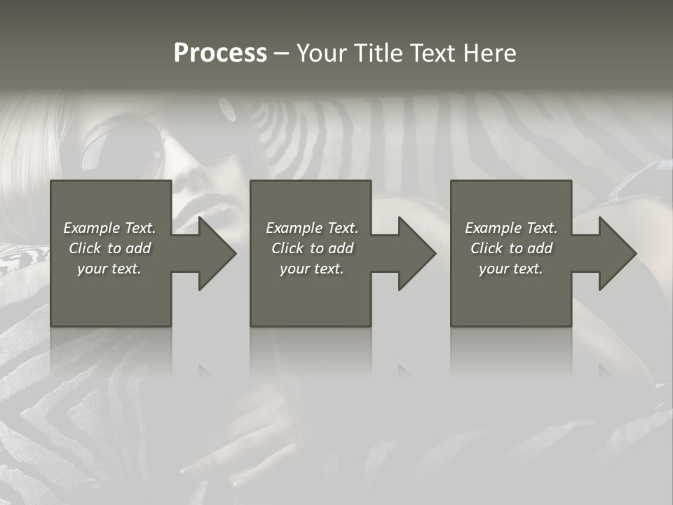 A Woman Laying On Top Of A Zebra Print Couch PowerPoint Template