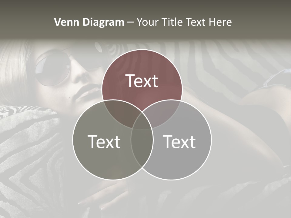 A Woman Laying On Top Of A Zebra Print Couch PowerPoint Template