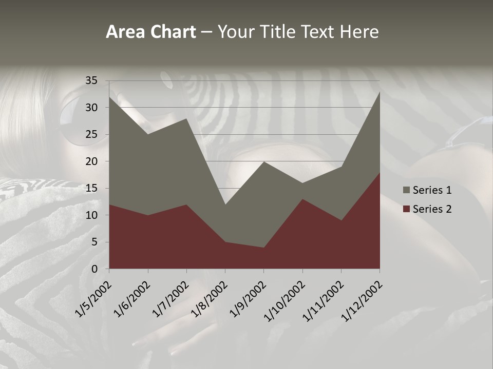 A Woman Laying On Top Of A Zebra Print Couch PowerPoint Template
