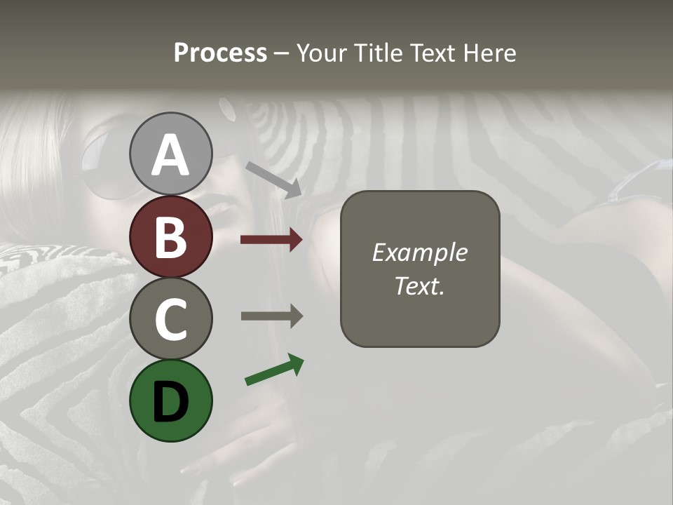 A Woman Laying On Top Of A Zebra Print Couch PowerPoint Template