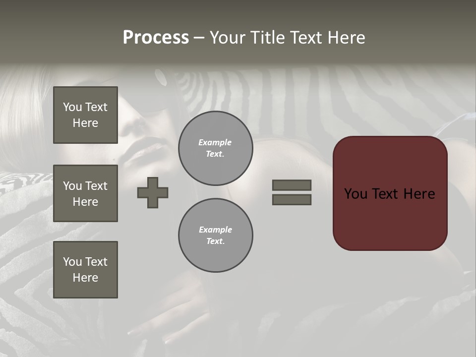 A Woman Laying On Top Of A Zebra Print Couch PowerPoint Template