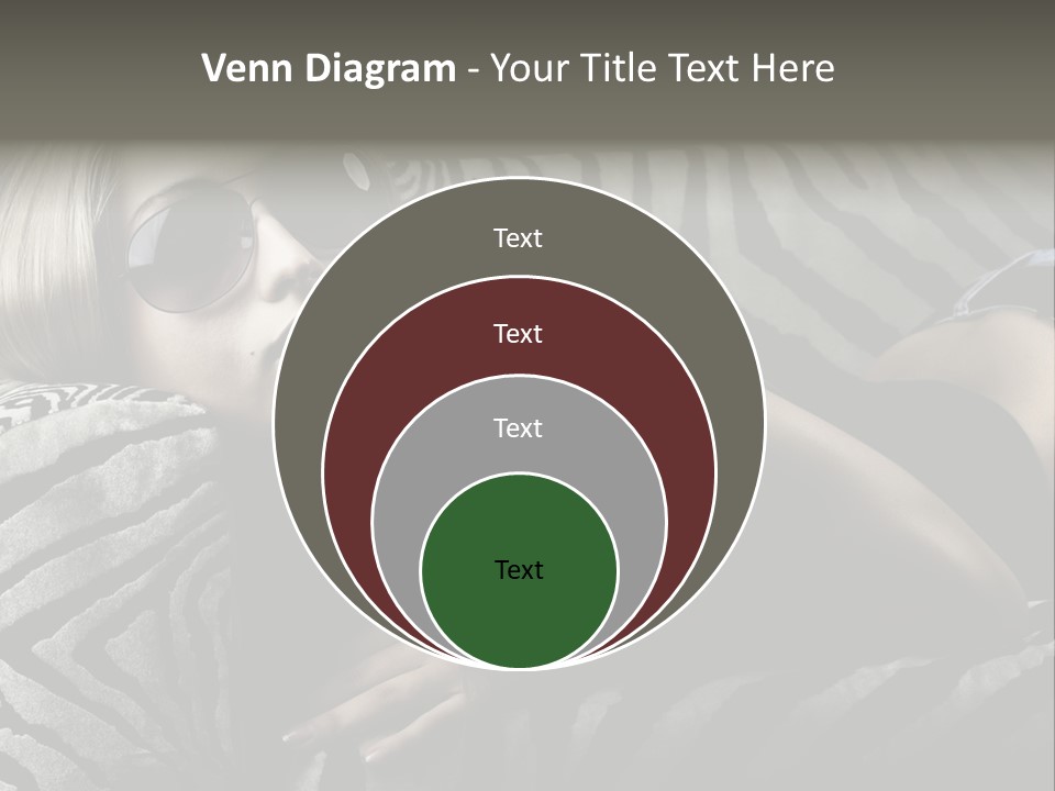 A Woman Laying On Top Of A Zebra Print Couch PowerPoint Template