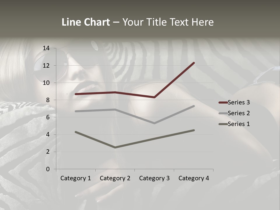 A Woman Laying On Top Of A Zebra Print Couch PowerPoint Template