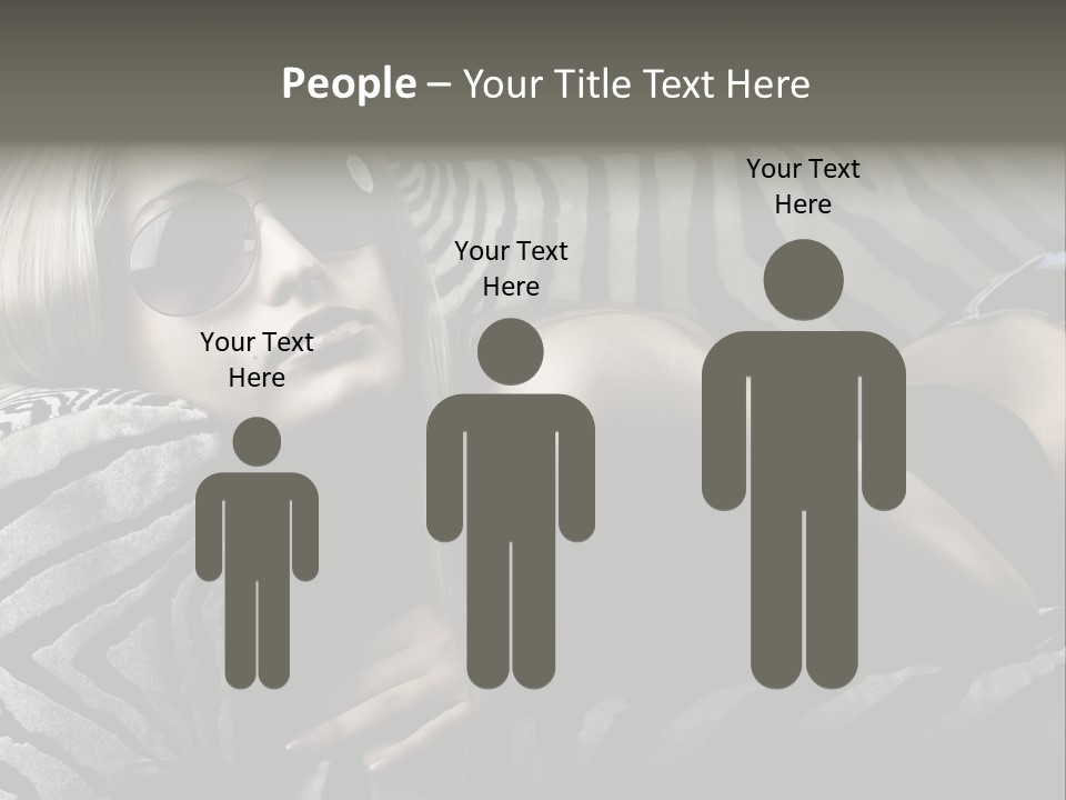 A Woman Laying On Top Of A Zebra Print Couch PowerPoint Template