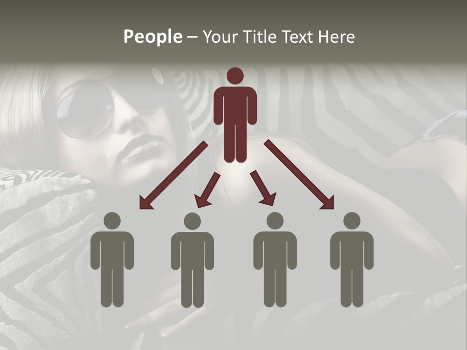 A Woman Laying On Top Of A Zebra Print Couch PowerPoint Template