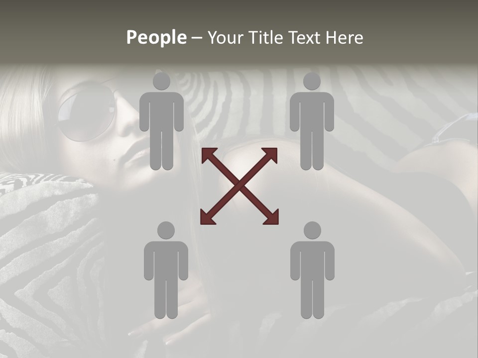 A Woman Laying On Top Of A Zebra Print Couch PowerPoint Template