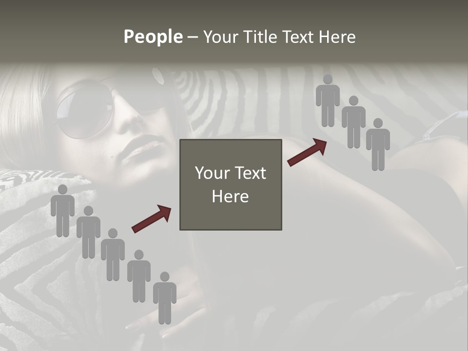 A Woman Laying On Top Of A Zebra Print Couch PowerPoint Template