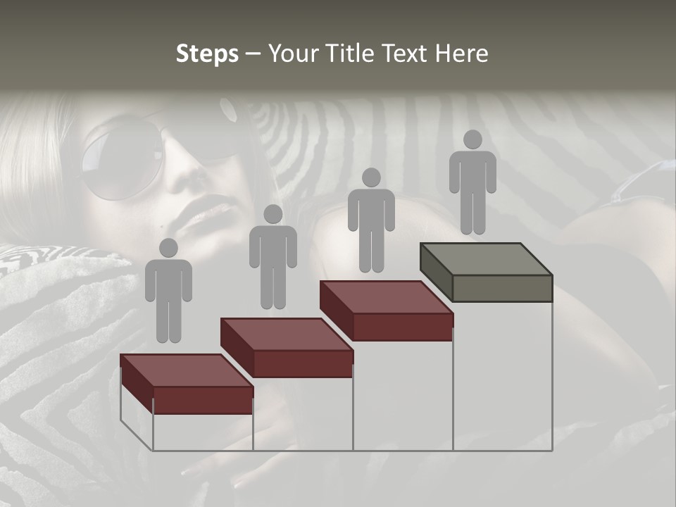 A Woman Laying On Top Of A Zebra Print Couch PowerPoint Template