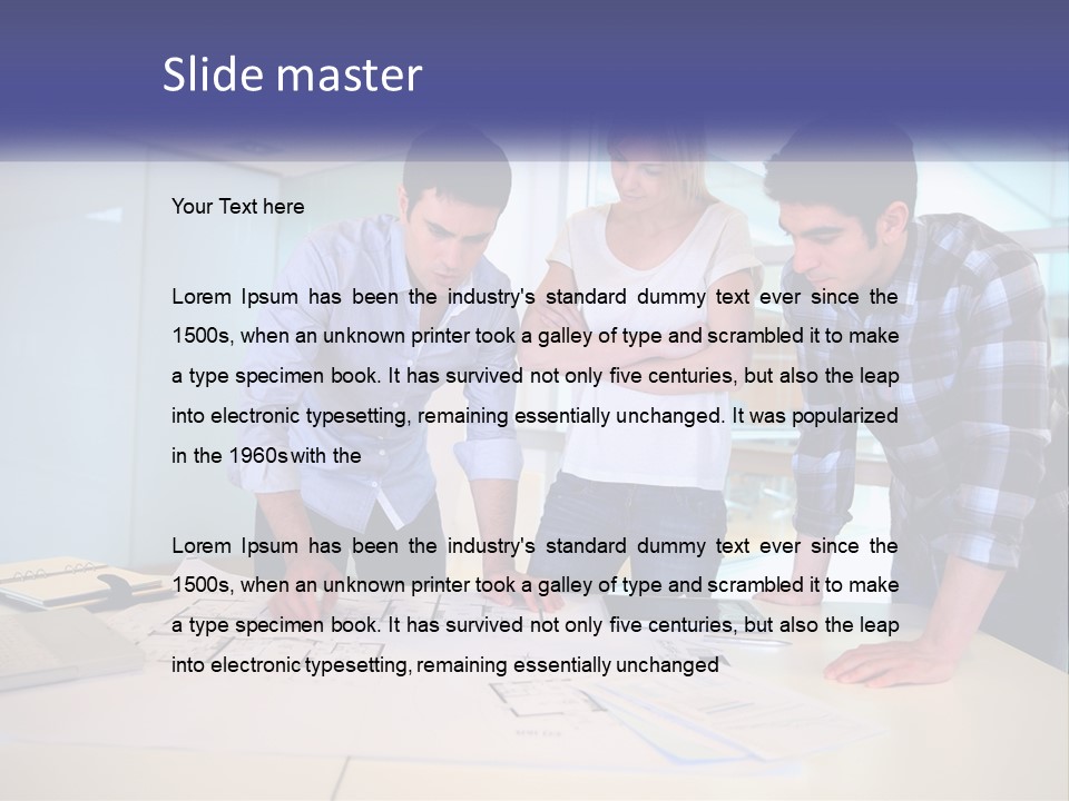A Group Of People Looking At A Computer Screen PowerPoint Template